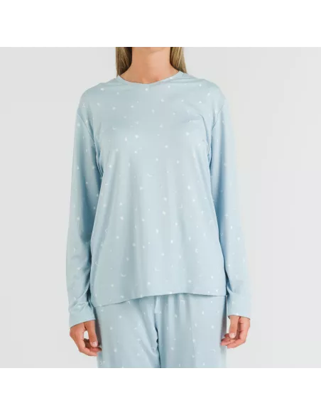 Pijama mulher soft Ambarina azul celeste Pijama mulher soft Ambarina azul celeste