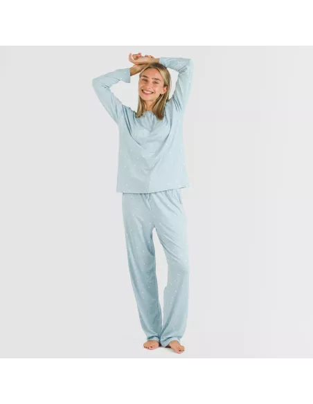 Pijama mulher soft Ambarina azul celeste Pijama mulher soft Ambarina azul celeste