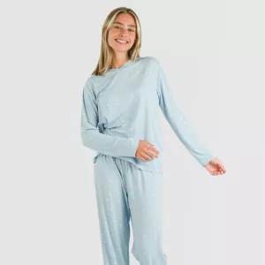Pijama mulher soft Ambarina azul celeste