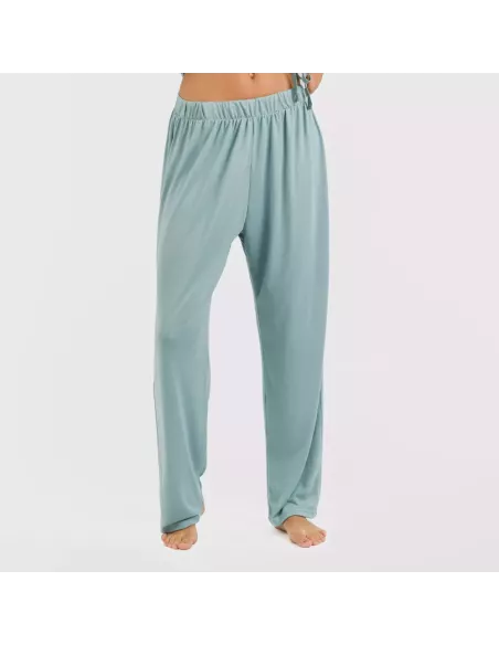 Pijama comprido Secret mulher Cuadro Guima azul indigo