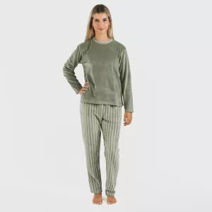 Pijama veludo Raya Astria verde caça 2