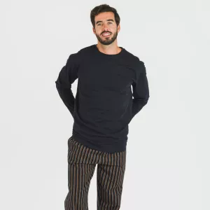 Pijama homem flanela Raya Vermont azul marinho 2