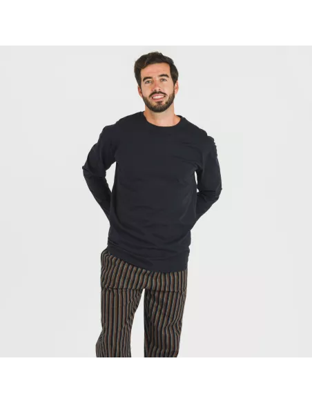Pijama homem flanela Raya Vermont azul marinho