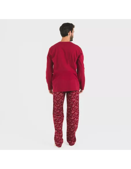 Pijama homem flanela Phylis bordeaux Pijama homem flanela Phylis bordeaux