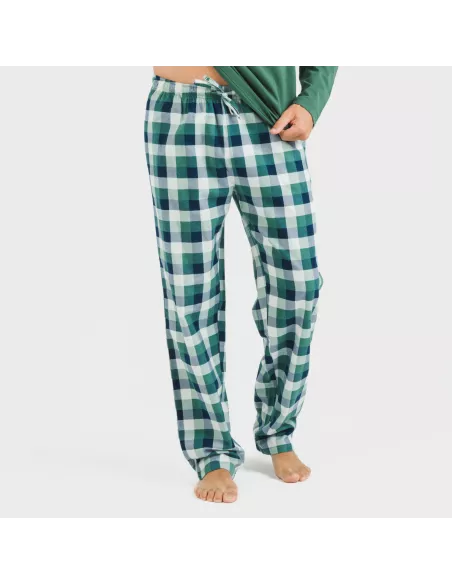 Pijama homem flanela Cuadro Ferni verde Pijama homem flanela Cuadro Ferni verde