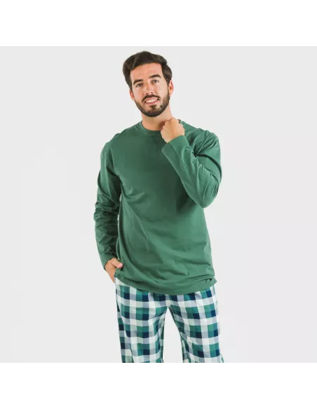 Pijama homem flanela Cuadro Ferni verde Pijama homem flanela Cuadro Ferni verde