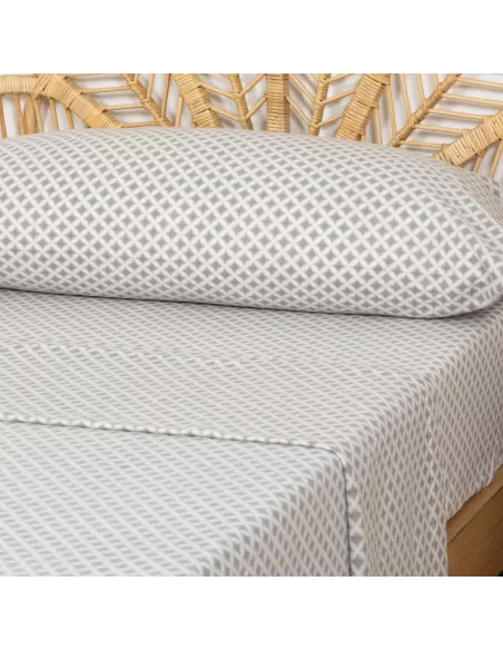 Jogo de lençóis térmicos Ohio cinza perla