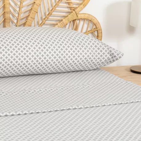 Jogo de lençóis térmicos Ohio cinza perla