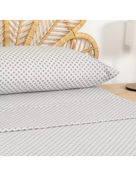 Jogo de lençóis térmicos Ohio cinza perla