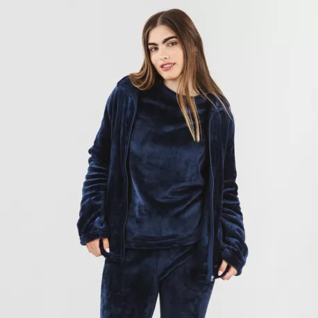 Casaco veludo liso