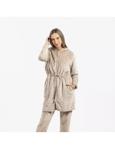 Roupão veludo com gorro Devore liso Roupão veludo com gorro Devore liso