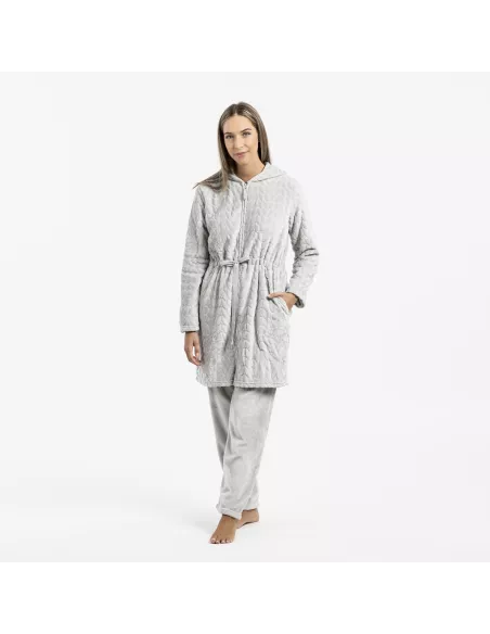 Roupão veludo com gorro Devore liso Roupão veludo com gorro Devore liso