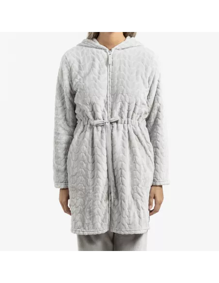 Roupão veludo com gorro Devore liso Roupão veludo com gorro Devore liso