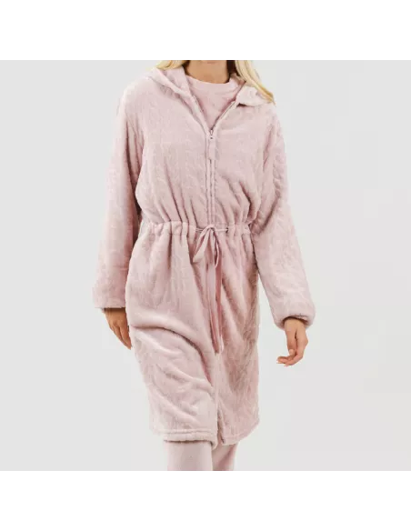 Roupão veludo com gorro Devore liso Roupão veludo com gorro Devore liso