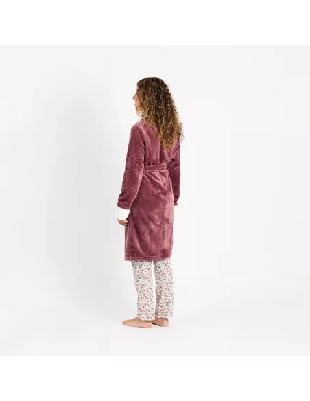 Roupão veludo sherpa liso