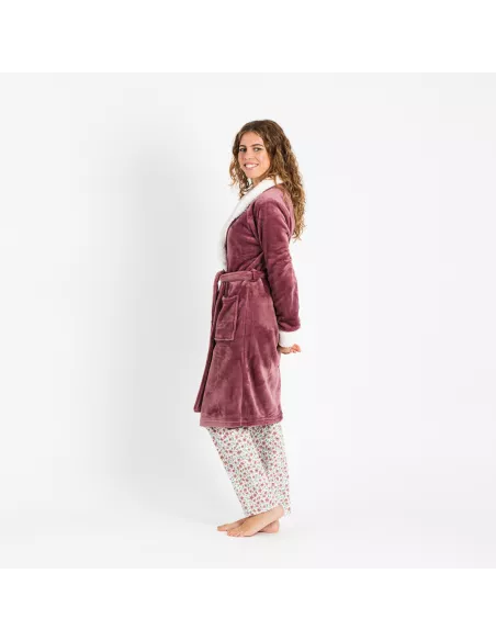 Roupão veludo sherpa liso