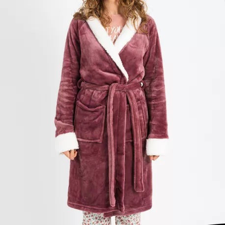 Roupão veludo sherpa liso
