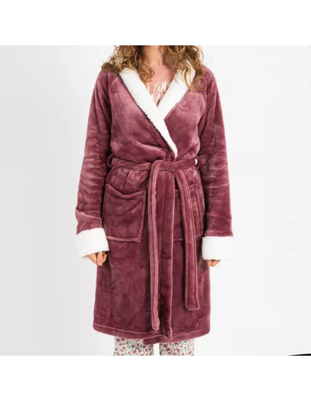 Roupão veludo sherpa liso