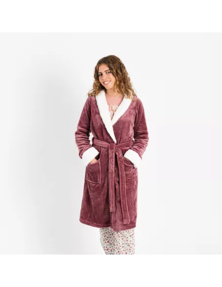Roupão veludo sherpa liso