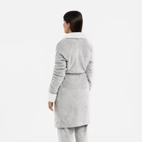 Roupão veludo sherpa liso