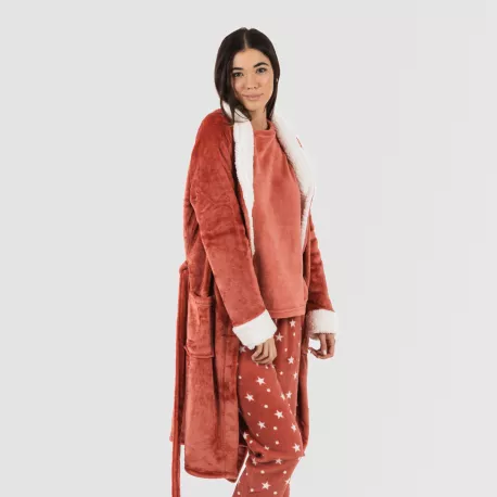 Roupão veludo sherpa liso