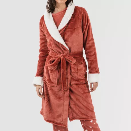 Roupão veludo sherpa liso