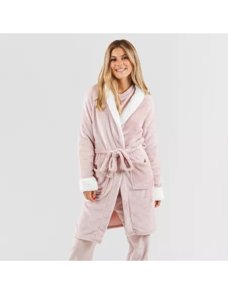 Roupão veludo sherpa liso