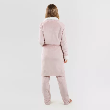 Roupão veludo sherpa liso