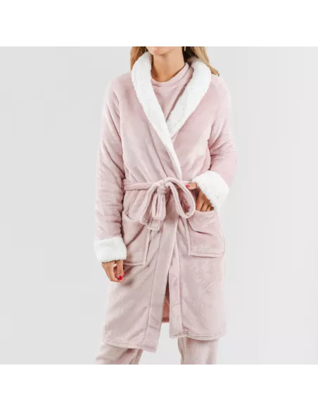 Roupão veludo sherpa liso