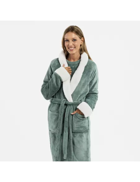 Roupão veludo sherpa liso