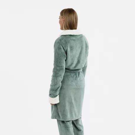 Roupão veludo sherpa liso