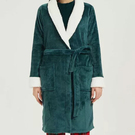 Roupão veludo sherpa liso