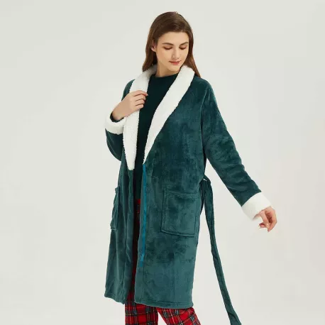 Roupão veludo sherpa liso