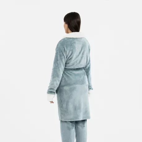 Roupão veludo sherpa liso