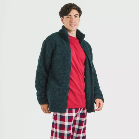 Casaco sherpa homem lisa