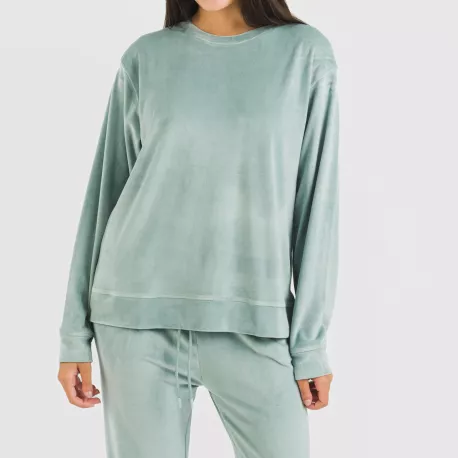 Pijama comprido Velvet liso