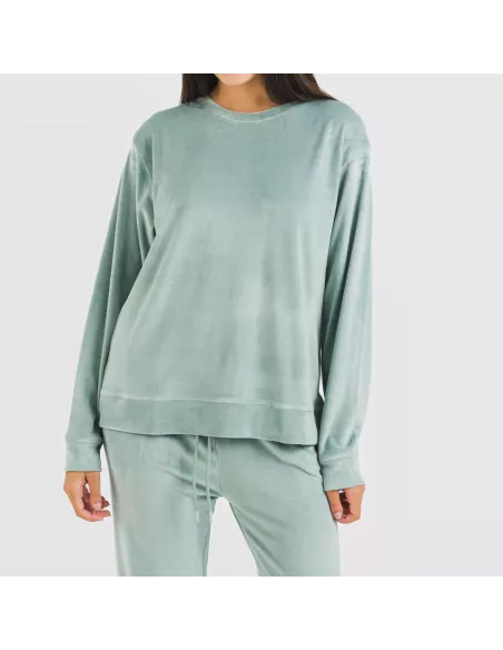 Pijama comprido Velvet liso