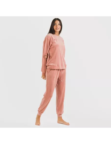 Pijama comprido Velvet liso