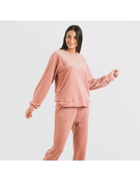 Pijama comprido Velvet liso