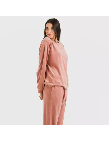 Pijama comprido Velvet liso