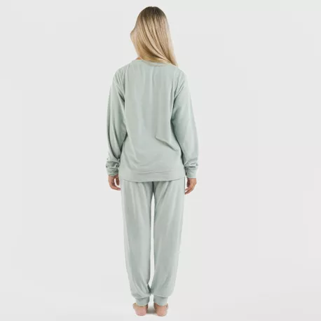 Pijama comprido Velvet liso