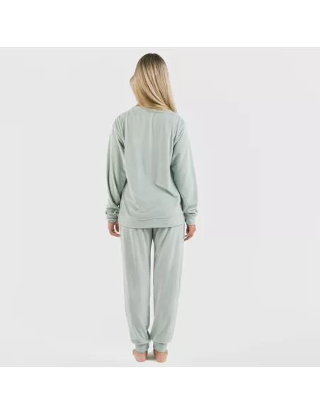 Pijama comprido Velvet liso