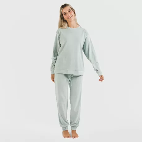 Pijama comprido Velvet liso