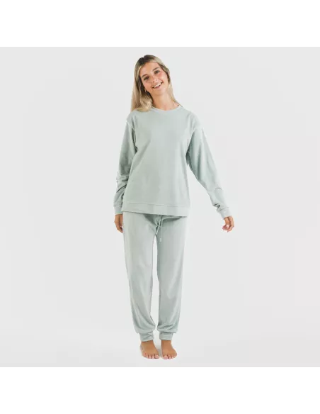 Pijama comprido Velvet liso