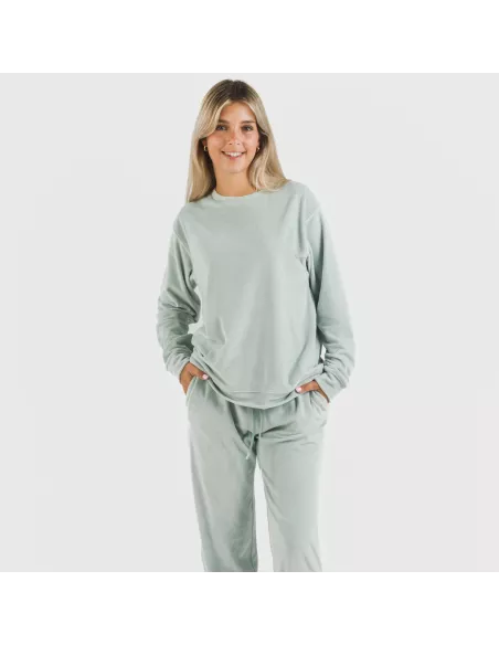 Pijama comprido Velvet liso