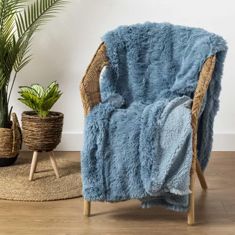 Manta pelo sherpa lisa