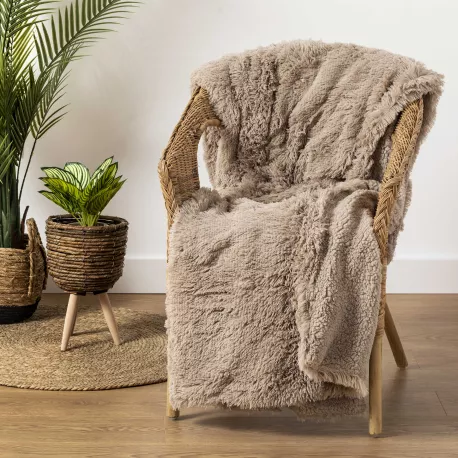 Manta pelo sherpa lisa