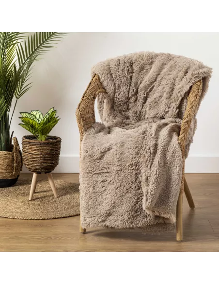 Manta pelo sherpa lisa