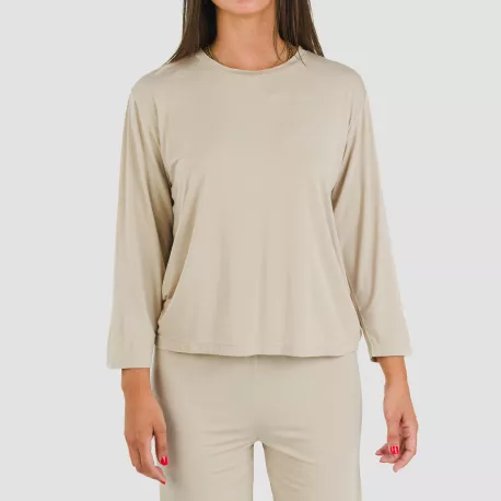 Pijama comprido viscosa mulher liso