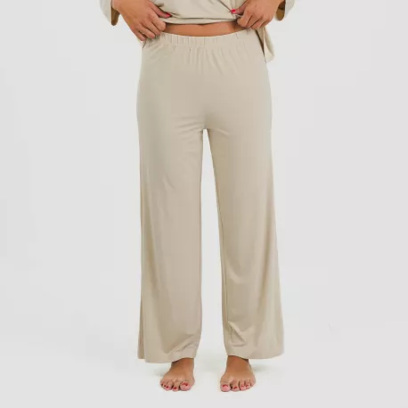 Pijama comprido viscosa mulher liso